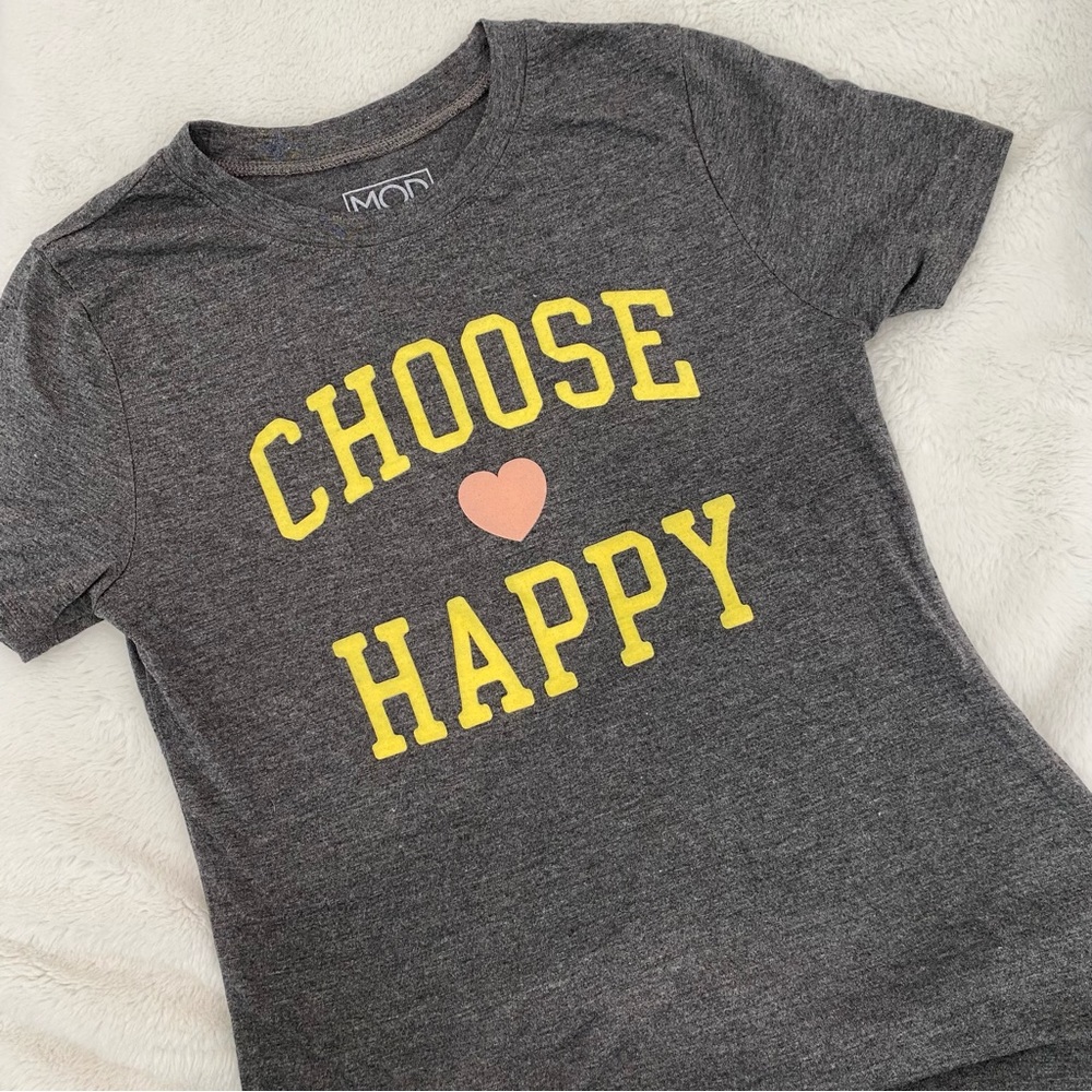 Modern Lux | Dark Gray ‘Choose Happy’ Graphic Tee
